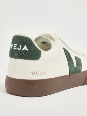 5. Campo Cyprus Bark O.T. leather and suede sneakers for men White-Green Veja cp0521179b