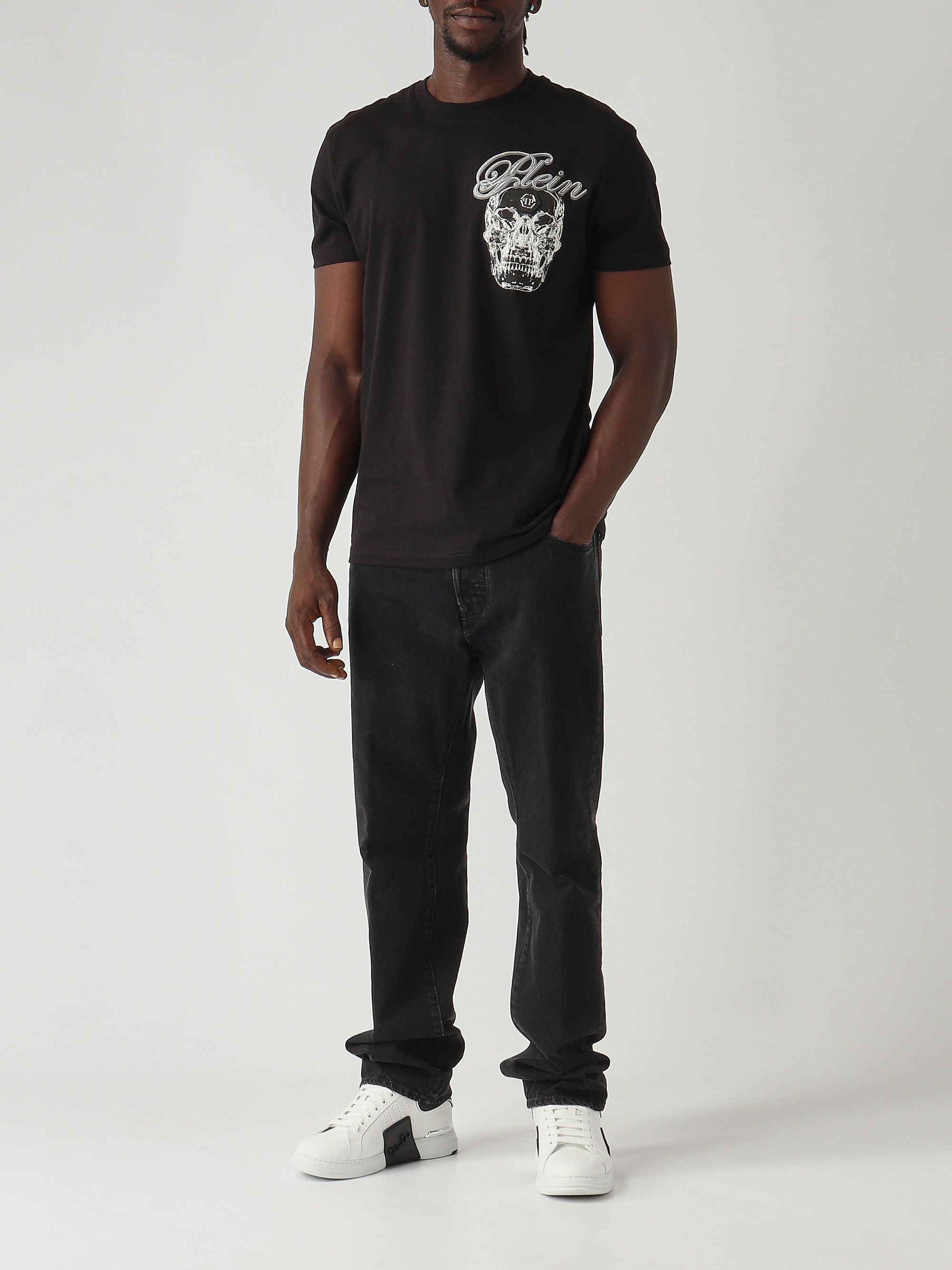 Cotton jersey T-shirt for men faecmtk8530pjy002n Black