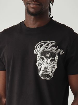 5. T-shirt uomo in jersey di cotone Nero Philipp Plein faecmtk8530pjy002n