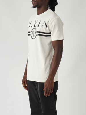 3. Herren-T-Shirt aus Baumwoll-Jersey Weiß Philipp Plein faecmtk8458pjy002n