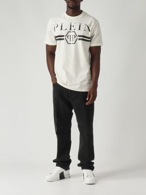 2. Herren-T-Shirt aus Baumwoll-Jersey Weiß Philipp Plein faecmtk8458pjy002n