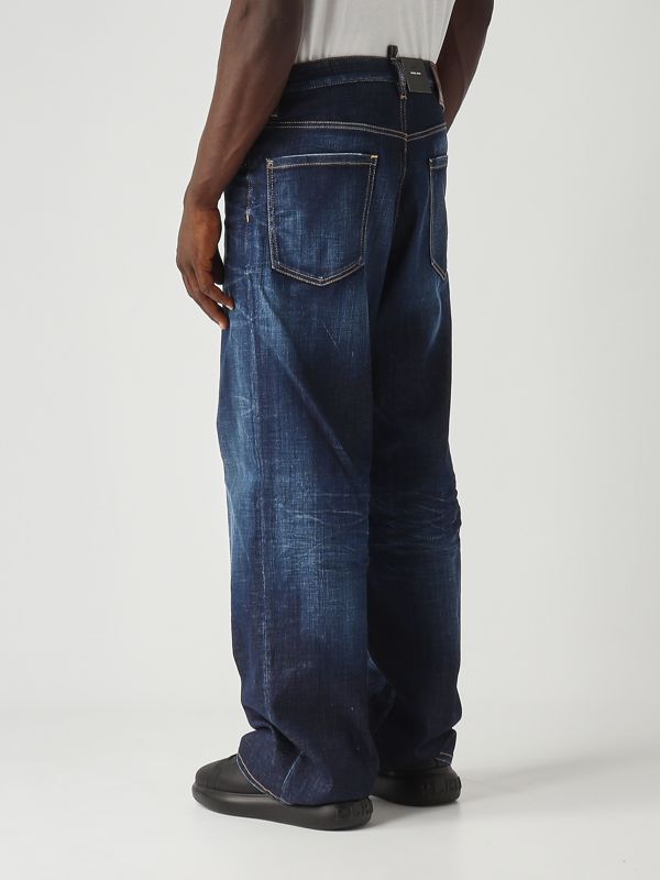 4. Vaqueros para hombre de algodón elástico con spandex Denim Oscuro Dsquared2 s74lb1715d30010
