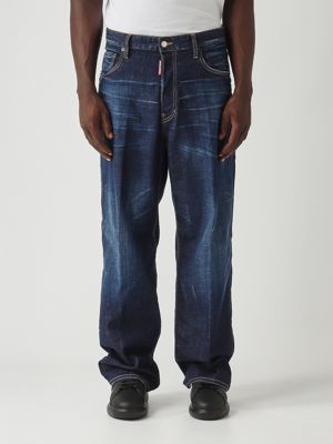Jeans uomo in cotone stretch-spandex Denim Scuro Dsquared2