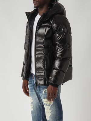 3. Veste 3D en nylon matelassé brillant pour homme Noir Dsquared2 s74am1611d35315
