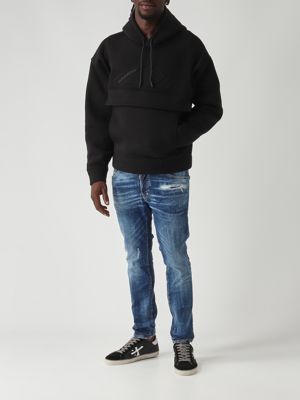 2. Cotton blend sweatshirt for men Black Dsquared2 s79gu0144d25007