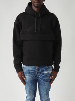 Cotton blend sweatshirt for men Black Dsquared2