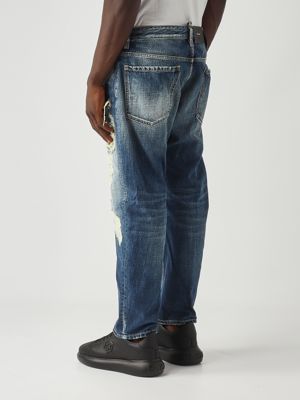 4. Jeans uomo Bro in denim di cotone Denim Medio Dsquared2 s74lb1752d30011