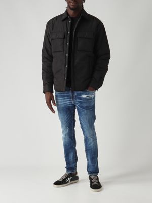 2. Stretch nylon jacket for men Black Dsquared2 s74dm0944s53817