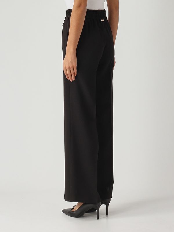 4. Pantalón de mujer de crepé Negro Twinset 252tp2611