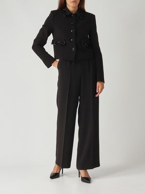 2. Women's crepe trousers Black Twinset 252tp2611