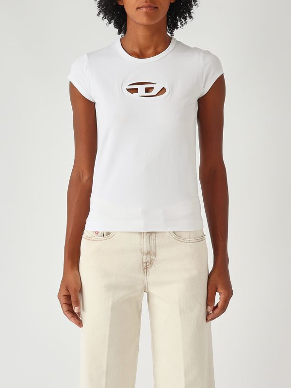 1. T-shirt T-Angie en coton pour femme Blanc Diesel a062680afaa