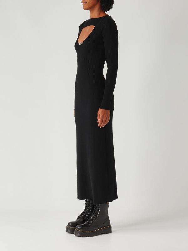 3. Vestido de mujer M-Oloni de lana Negro Diesel a189050plbf