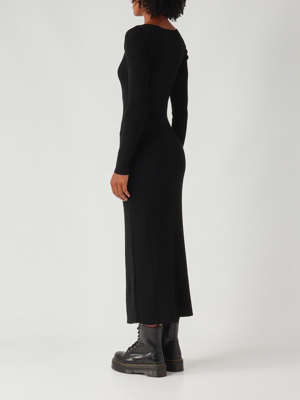 4. Vestido de mujer M-Oloni de lana Negro Diesel a189050plbf