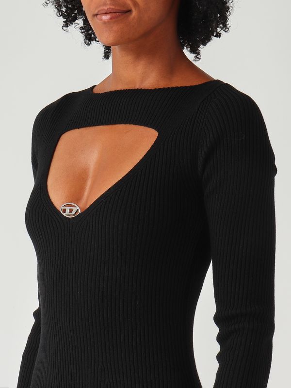 5. Vestido de mujer M-Oloni de lana Negro Diesel a189050plbf