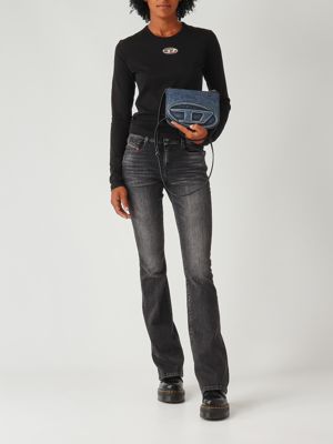 2. Jeans donna D-Abbey L.32 in cotone stretch Antracite Diesel a1100309l98