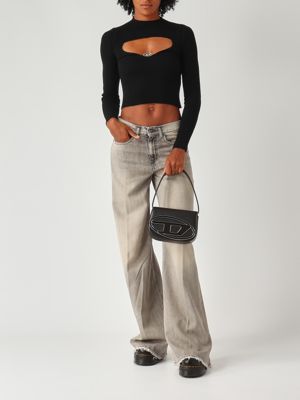 2. Borsa donna 1DR in pelle nappa Nero Diesel x08396pr818