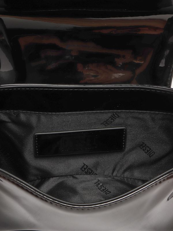 5. Borsa donna Play in simil pelle lucida Nero Diesel x10221p6255