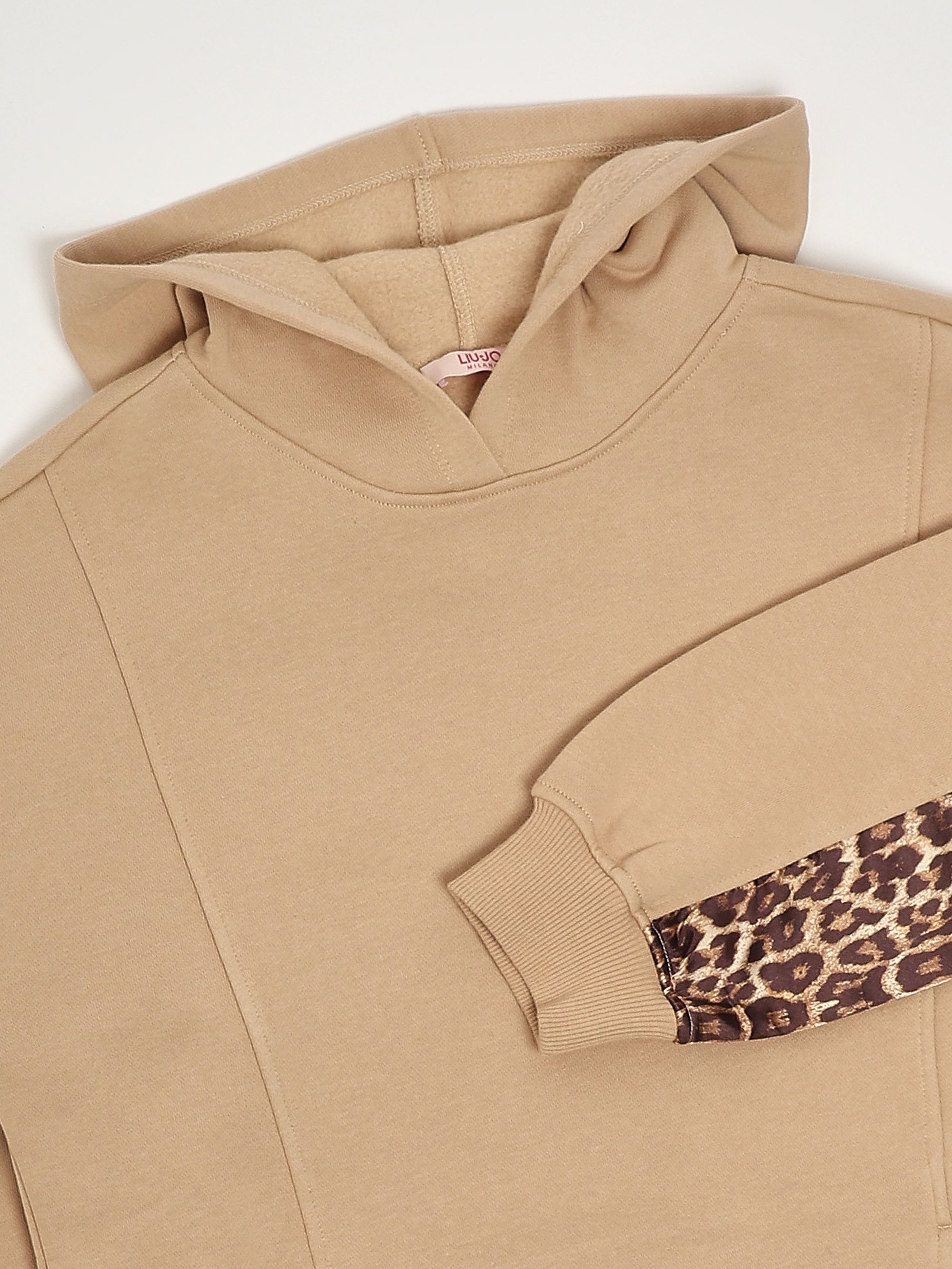 HUGO - Sweat à capuche en coton mélangé avec logo imprimé pour enfant - Noir