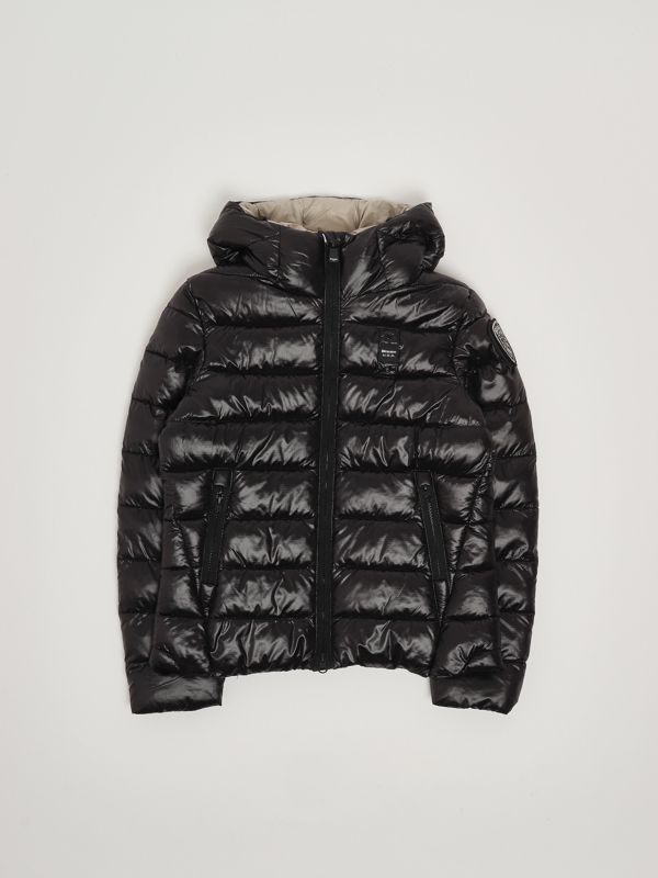 1. Cazadora de niña en tejido brillante Negro Blauer 25wblgc02391006648