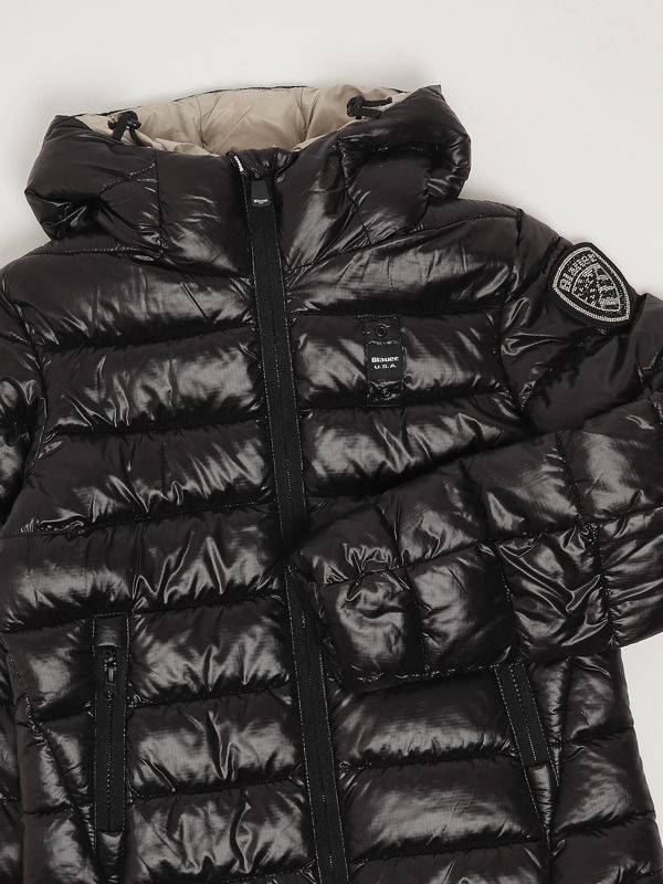 3. Cazadora de niña en tejido brillante Negro Blauer 25wblgc02391006648
