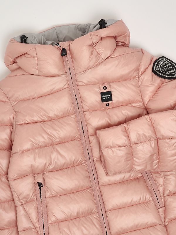 3. Cazadora de niña en tejido brillante Rosa Blauer 25wblgc02391006648