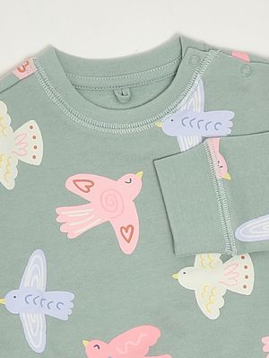 3. Sudadera de bebé de algodón Gris-Multicolor
