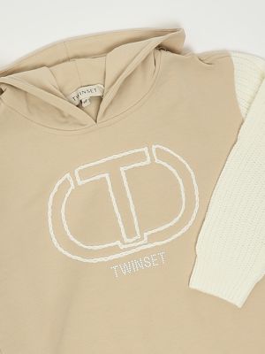 3. Abito bambina in felpa di cotone stretch Beige Twinset 252gb209a