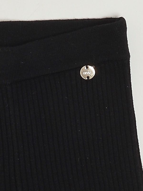 3. Pantalón para recién nacido de punto canalé Negro Liu Jo hf5057ma07e