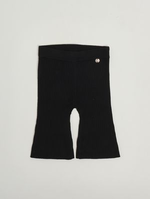 1. Pantalón para recién nacido de punto canalé Negro