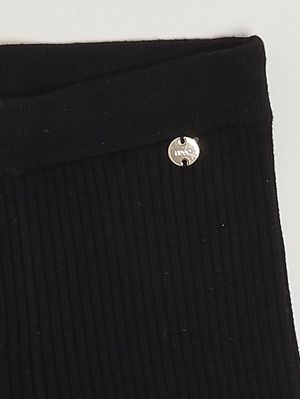 3. Pantalón para recién nacido de punto canalé Negro