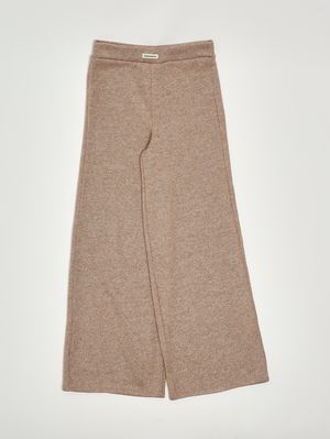 1. Girls' trousers in a viscose-lurex blend Beige Lurex
