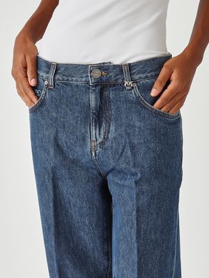 5. Lovely cotton blend jeans for women Dark Denim Pinko 104600a2rq