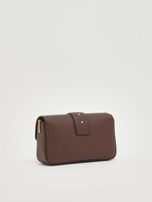 3. Love One Mini Slouchy grained leather bag for women Chocolate