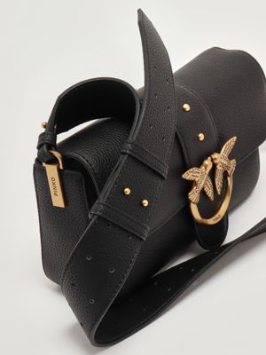7. Love One Mini Slouchy grained leather bag for women Black