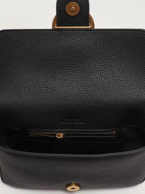 6. Love One Mini Slouchy grained leather bag for women Black