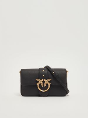 5. Love One Mini Slouchy grained leather bag for women Black