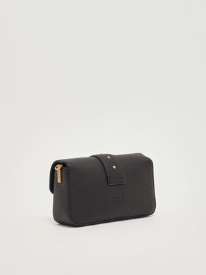 3. Love One Mini Slouchy grained leather bag for women Black