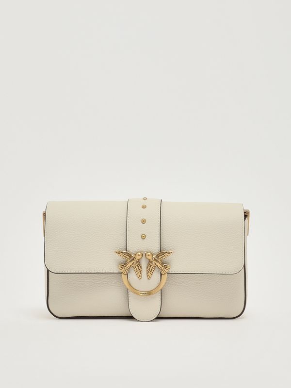 1. Love One Classic Slouchy grained leather bag for women White Pinko 104524a2ox