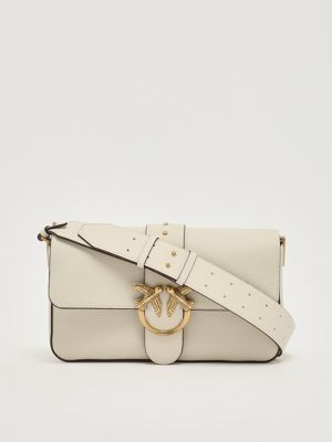4. Love One Classic Slouchy grained leather bag for women White