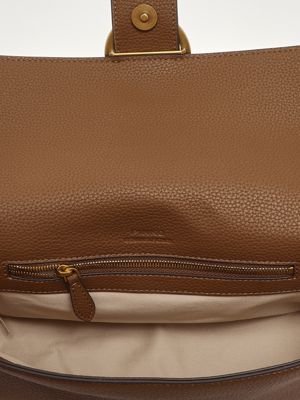 6. Love One Classic Slouchy grained leather bag for women Brown