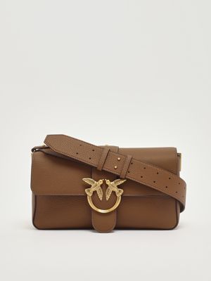 4. Love One Classic Slouchy grained leather bag for women Brown