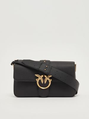4. Love One Classic Slouchy grained leather bag for women Black