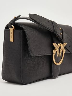 7. Love One Classic Slouchy grained leather bag for women Black