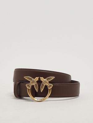 Pinko Love Berry H4 leather belt for women 100120a0f1 Black