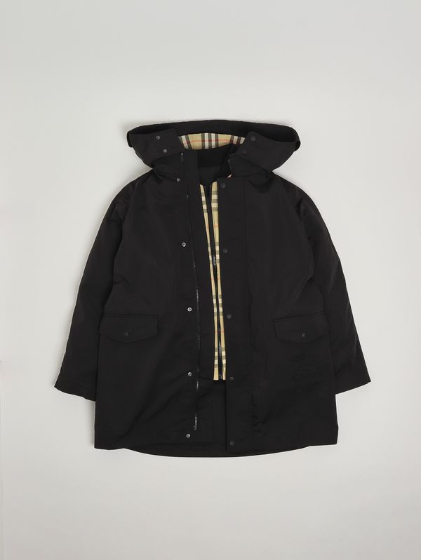 Burberry Boys' nylon parka - Black | Caposerio.com