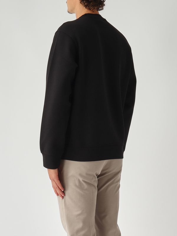 4. Sudadera de hombre de punto doble Negro Emporio Armani em002925af10013