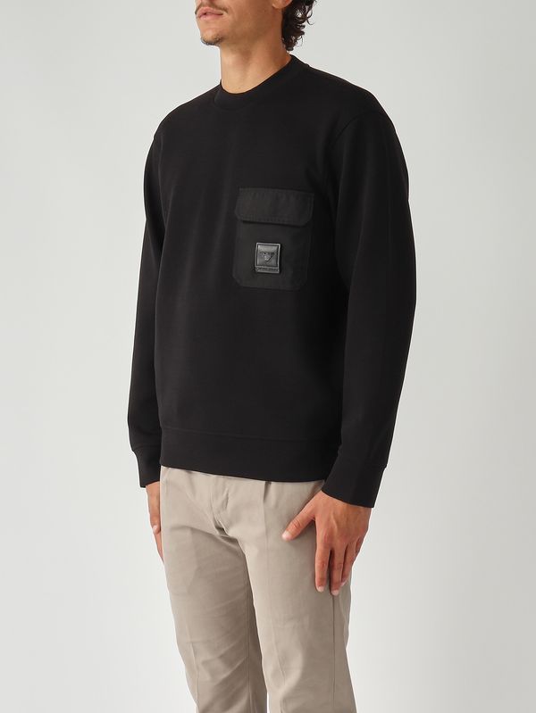 3. Sudadera de hombre de punto doble Negro Emporio Armani em002925af10013