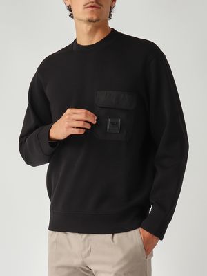 5. Sudadera de hombre de punto doble Negro