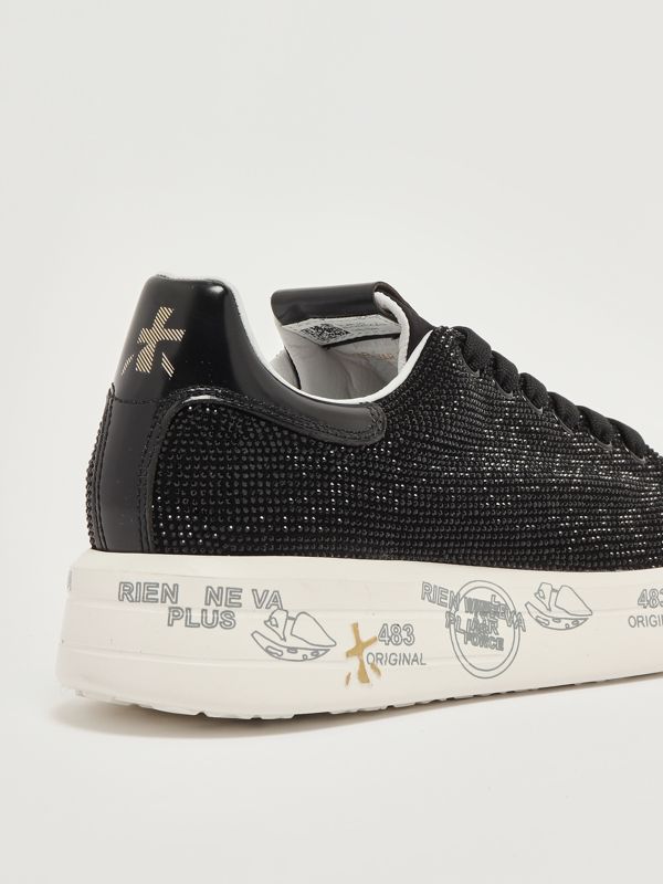 5. Sneakers Belle 7813 en cuir pour femme Noir Premiata belle7813