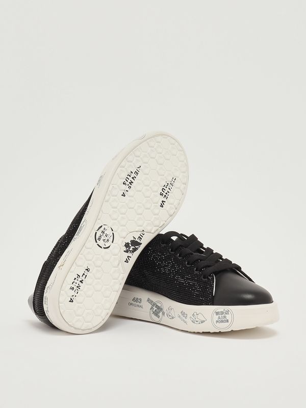 4. Sneakers Belle 7813 en cuir pour femme Noir Premiata belle7813